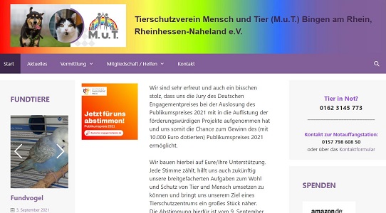 Tierheim - Tierschutzverein M.u.T. Mensch und Tier Bingen am Rhein - Büdesheim